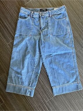 Vintage Lee Riveted Capri Length Denim Jeans Size 8P